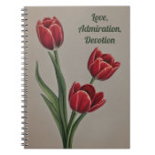 Red Tulip Blume Notizblock (Vorderseite)
