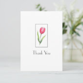 Red Tulip Card Dankeskarte (Stehend Vorderseite)