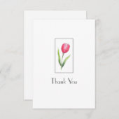 Red Tulip Card Dankeskarte (Vorne/Hinten)