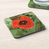 Red Tulip Coster Getränkeuntersetzer (Linke Seite)