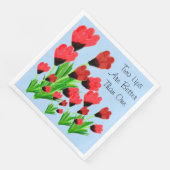 Red Tulip Dinner Napkins Serviette (Ecke)