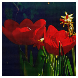 Red Tulip Fabric Stoff