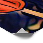 Red Tulip Field Painting Poster (Ecke)