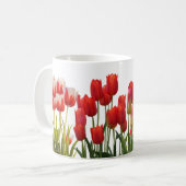 Red Tulip Flowers Kaffeetasse (Vorderseite Links)