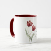 Red Tulip Flowers Tasse (Vorderseite Links)