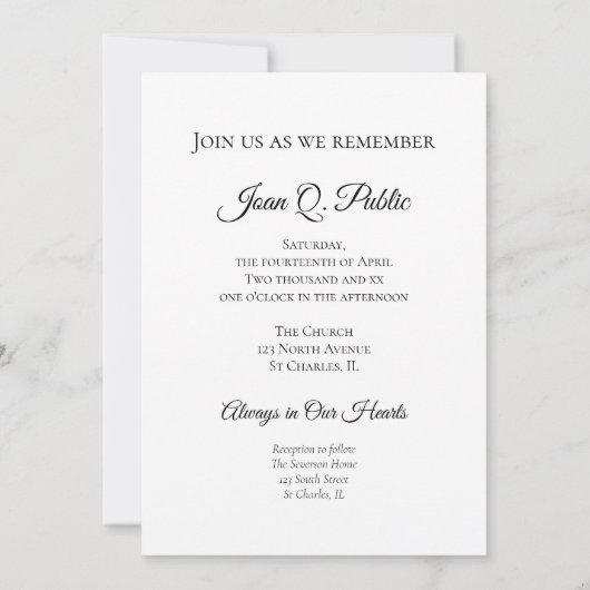 Red Tulip Frühjahrsfeier der Lebensbeerdigung Einladung (Rückseite)