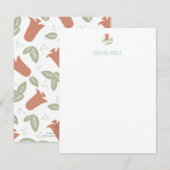 Red Tulip Gezeichnet Icon Persönliche Note Card Einladung (Vorne/Hinten)