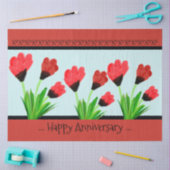 Red Tulip Happy Jubiläumsbeitrag Seidenpapier (Basteln)
