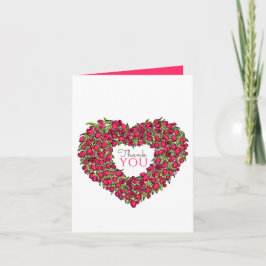 Red tulip heart art danke Ihnen Hochzeit Foto Karte