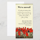 Red Tulip Illustration Änderung der Fotokarte der  Ankündigung (Vorne/Hinten)