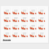 Red Tulip in Love Memory Quadratischer Aufkleber (Blatt)