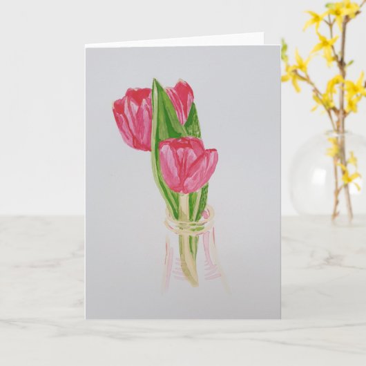 Red Tulip Karte (Gelbe Blume)