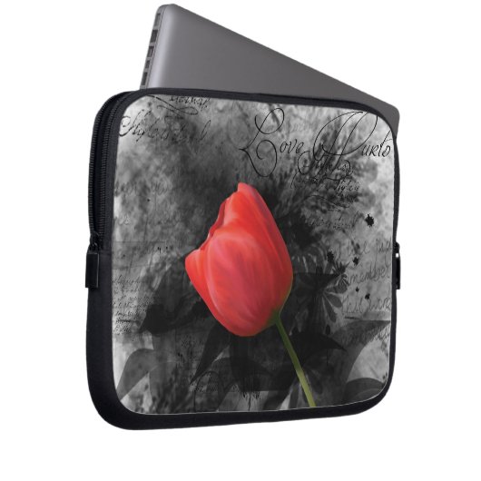 Red Tulip Laptop Bag Laptopschutzhülle (Vorne Rechts)