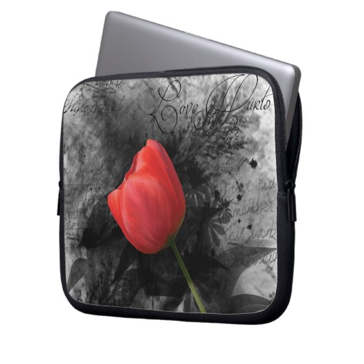 Red Tulip Laptop Bag Laptopschutzhülle (Vorderseite Links)
