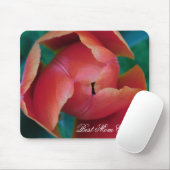 Red Tulip Macro Photo Mouse Pad Mousepad (Mit Mouse)
