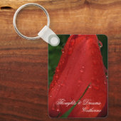 Red Tulip Macro Photo Personalized Keychain Schlüsselanhänger (Vorderseite)