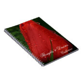 Red Tulip Macro Photo Personalized Notebook Journa Notizblock (Rechte Seite)