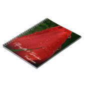 Red Tulip Macro Photo Personalized Notebook Journa Notizblock (Linke Seite)