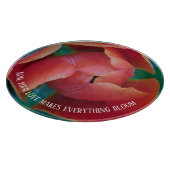 Red Tulip Macro Photo Round Personalized Glass Art Schneidebrett (Ecke)