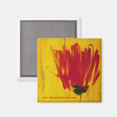 Red Tulip Magnet (Vorderseite/Rückseite)