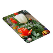 Red Tulip Mitgefühl Zitat Blume Foto Magnet (Rechte Seite)