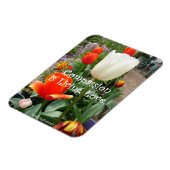 Red Tulip Mitgefühl Zitat Blume Foto Magnet (Linke Seite)