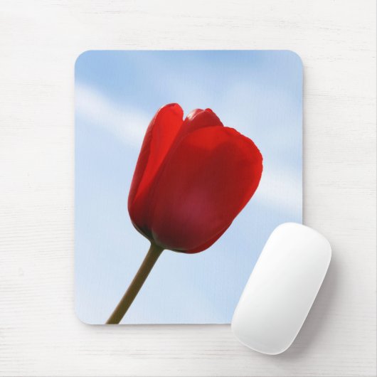 Red Tulip Mousepad (Mit Mouse)