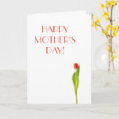 Red Tulip Muttertagskarte Karte (Gelbe Blume)