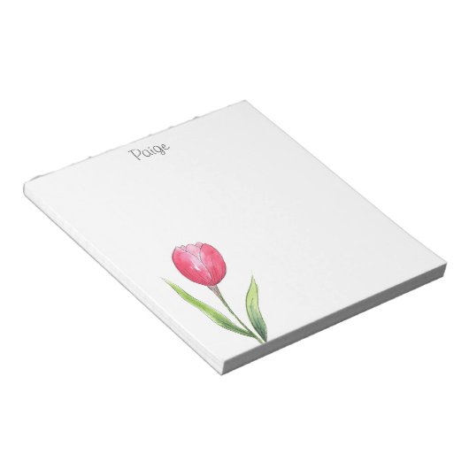 Red Tulip Notepad Notizblock (angewinkelt)