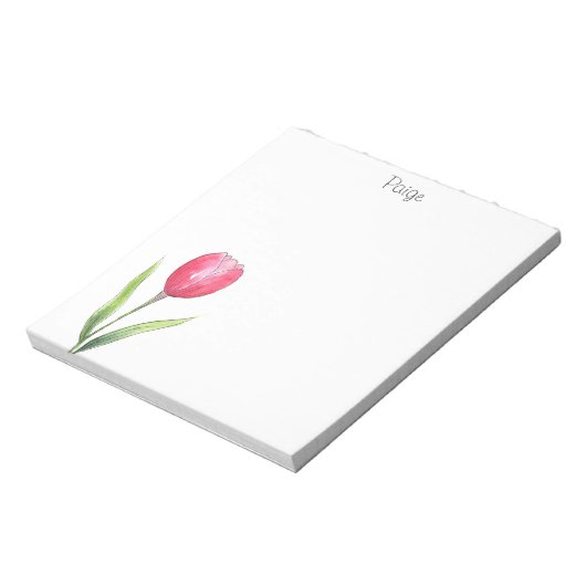 Red Tulip Notepad Notizblock (Rotiert)