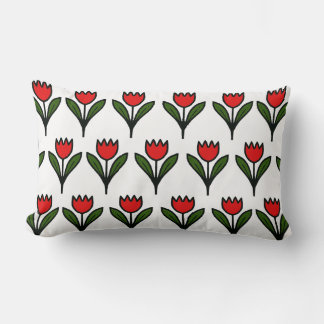 red tulip pillow lendenkissen