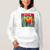 Red Tulip Red Womans Customizable Name Sweatshirt (Vorderseite)