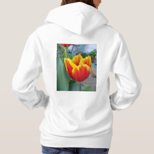 Red Tulip Red Womans Customizable Name Sweatshirt (Rückseite)