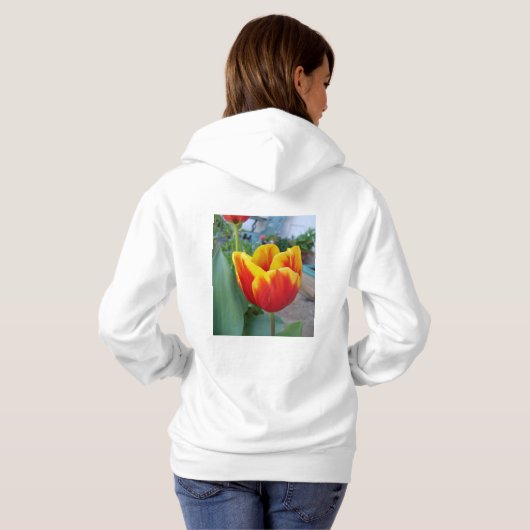 Red Tulip Red Womans Customizable Name Sweatshirt (Schwarz voll)