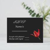 Red Tulip RSVP Card (Stehend Vorderseite)