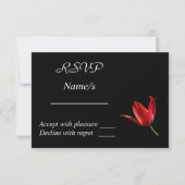 Red Tulip RSVP Card Karte (Vorderseite)