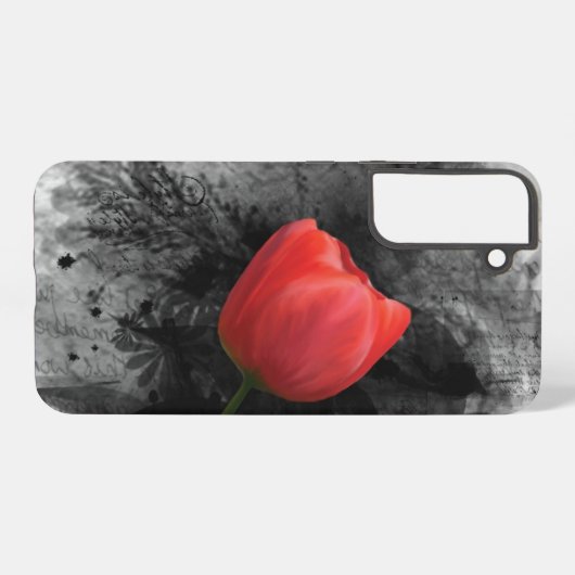 Red Tulip Samsung Galaxy Hülle (Rückseite (Horizontal))