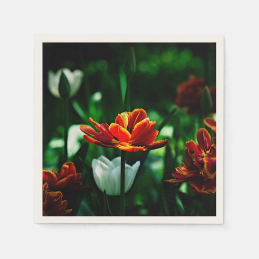 Red Tulip - Seine Majestät der König Serviette (Vorderseite)