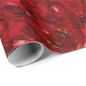 Red Tulip Square Geschenkpapier (Rolleneckpunkt)