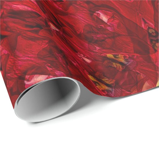 Red Tulip Square Geschenkpapier (Rolleneckpunkt)