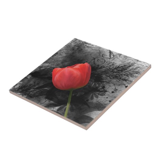 Red Tulip Tile Fliese (Seite)