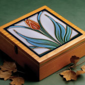 Red Tulip Wall Deco, Jugendstil Art Deco Fliese