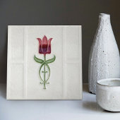 Red Tulip Wall Deco, Jugendstil Art Deco Gibbons Fliese