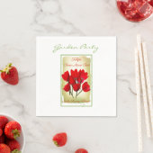 Red Tulip Watercolor Paper Napkins Serviette (Beispiel)