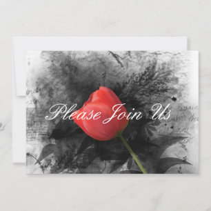 Red Tulip Wedding Einladung
