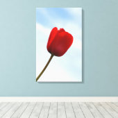 Red Tulip Wrapped Canvas Leinwanddruck (Insitu (Holzboden))