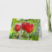 Red Tulips Art Mother Day Card Karte (Vorderseite)