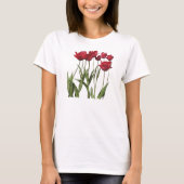 RED TULIPS Blumendesign Blume T-Shirt (Vorderseite)