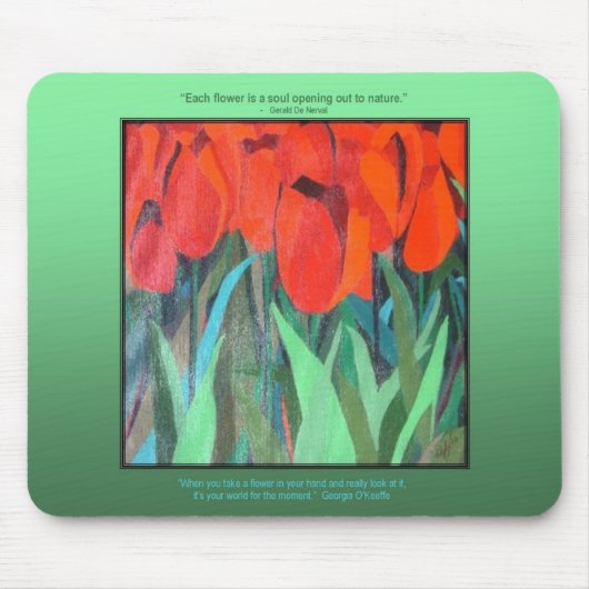 Red Tulips by dlgblack sofinee.com Mousepad (Vorne)