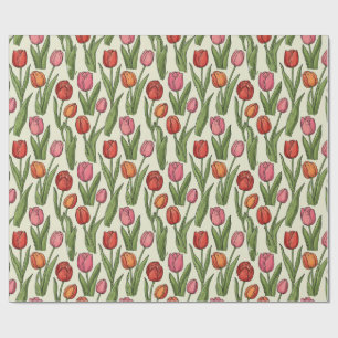 Red Tulips Design Geschenkpapier